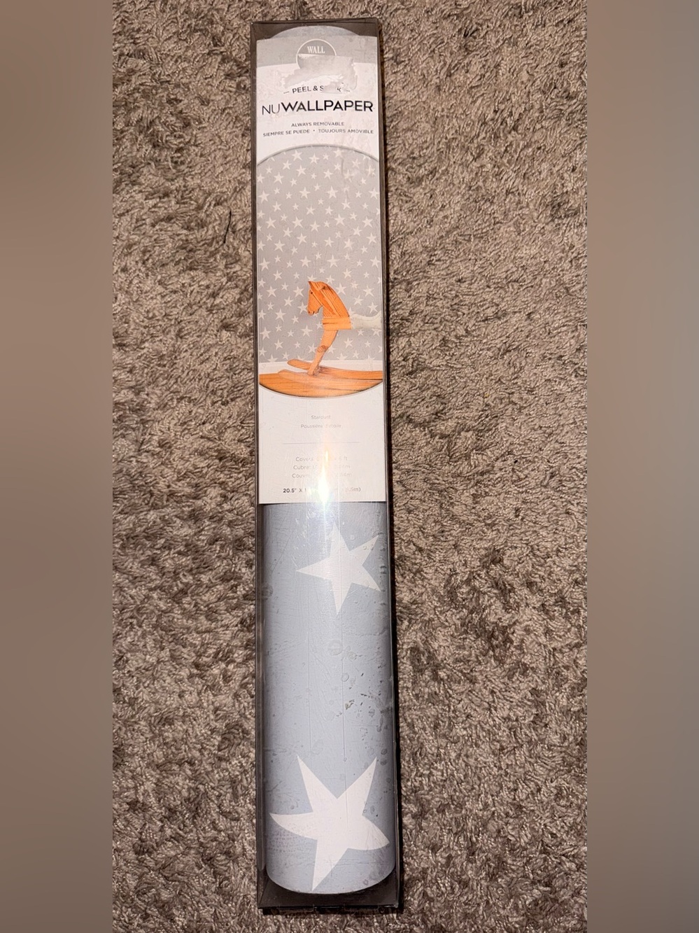 Nuwallpaper peel and stick wallpaper star print NEW one roll - made in the USA